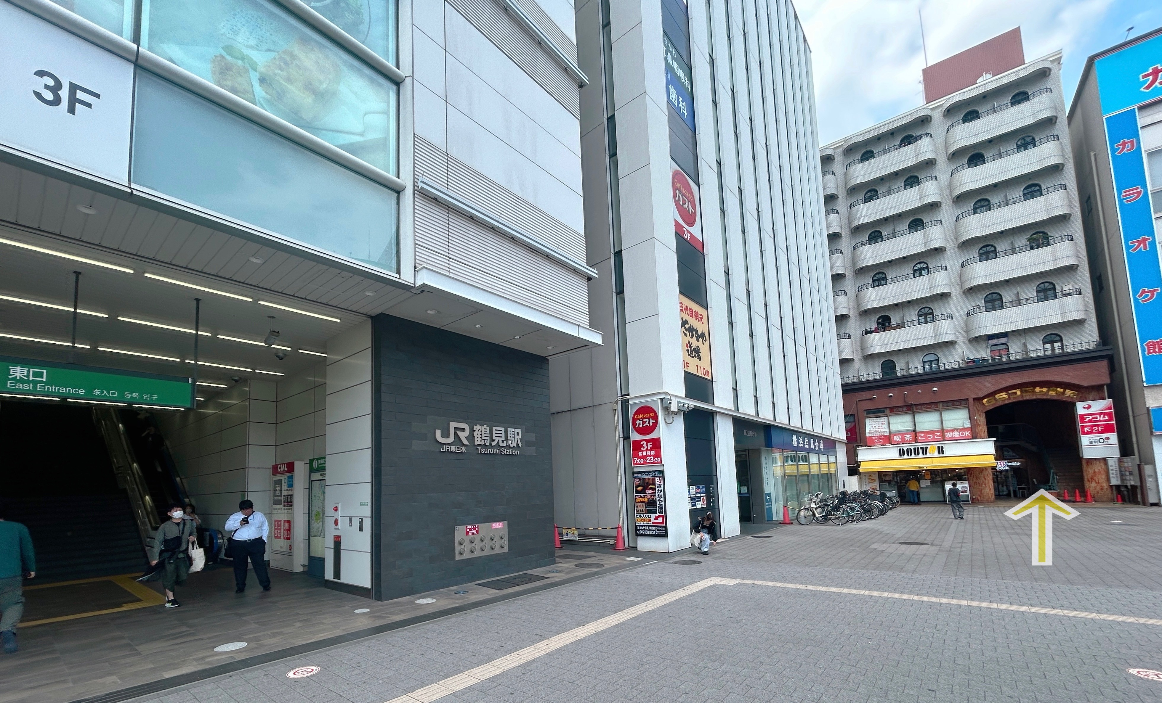 JR鶴見駅東口からLEMONEまでのアクセスマップ